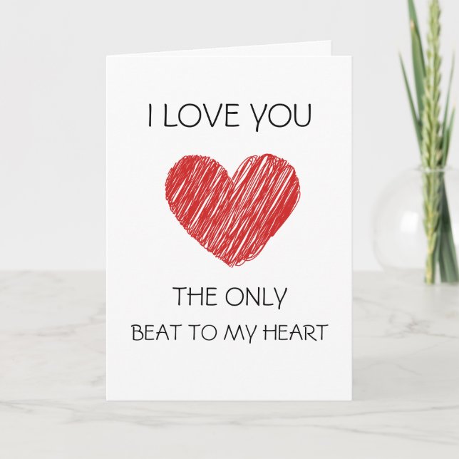 carte de Saint-Valentin je t'aime (Devant)