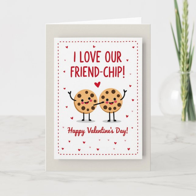 Carte de Saint-Valentin Je T'aime Notre Ami Chip (Devant)