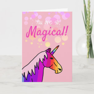 Carte de Saint‑Valentin magique licorne rose arc‑e