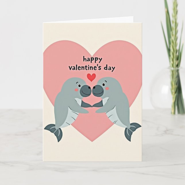 Carte de Saint-Valentin marine douce (Devant)