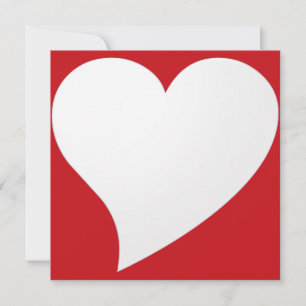 Carte de Saint Valentin minimaliste rouge blanc gr