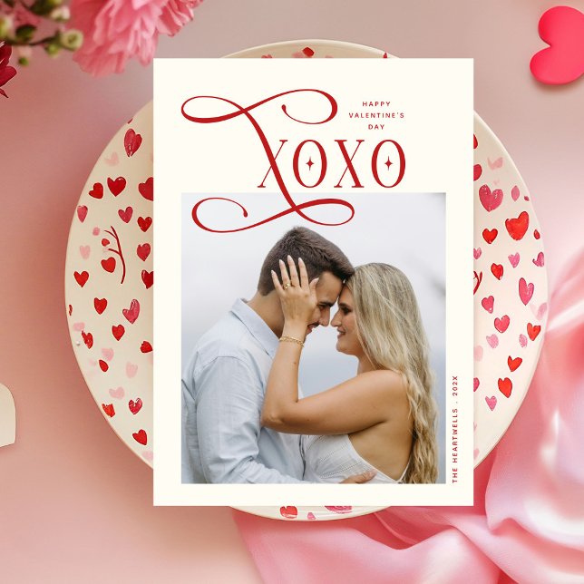 Carte de Saint-Valentin Moderne XOXO pour Couple a (Créateur téléchargé)