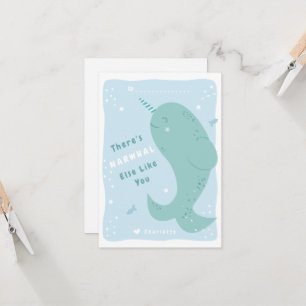 Carte de Saint-Valentin Narwhal Else