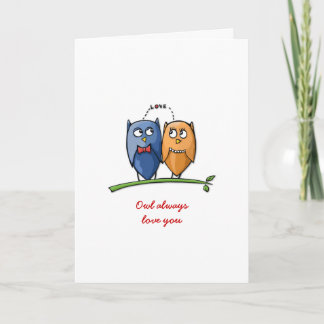 Carte de Saint-Valentin Owl Love You