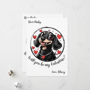 Carte de Saint Valentin personnalisable avec Dachs