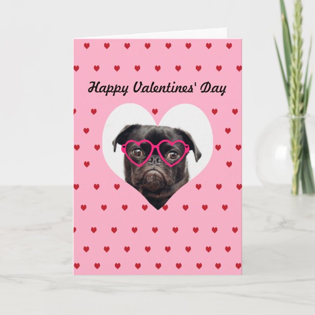 Carte de Saint-Valentin personnalisée pour chien (Devant)