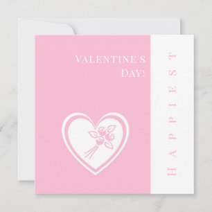 Carte de Saint-Valentin personnalisée Rose de coeu