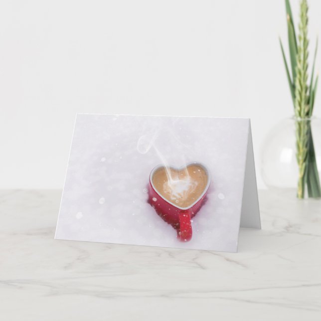 Carte de Saint-Valentin pour amateur de café (Devant)