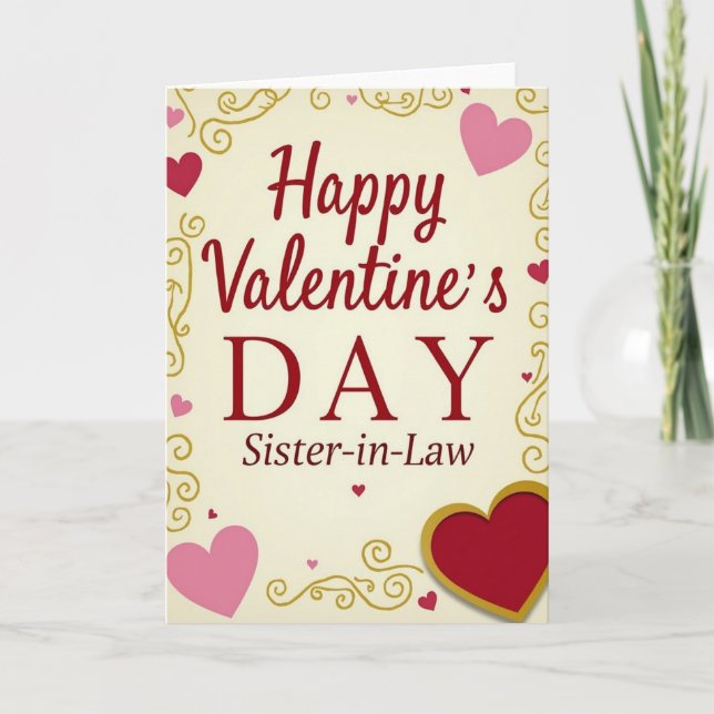 Carte de Saint-Valentin pour belle-sœur (Devant)