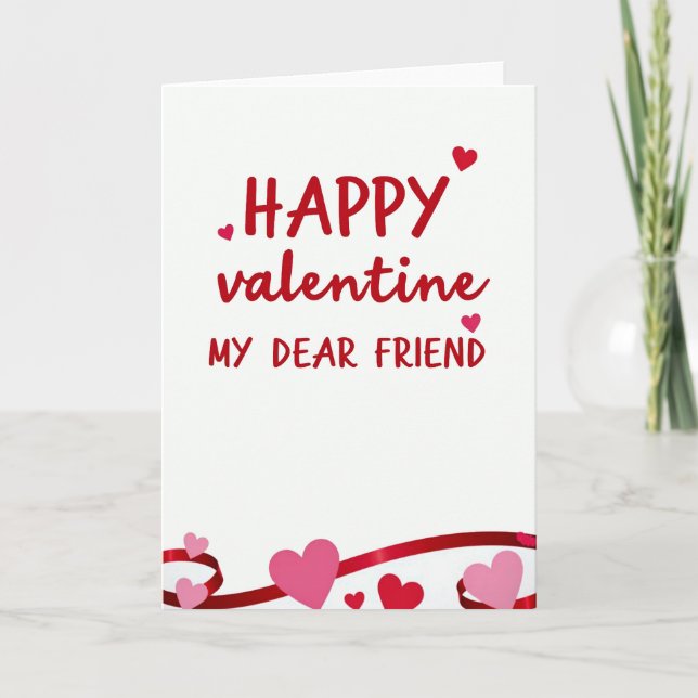 Carte de Saint-Valentin pour cher ami (Devant)