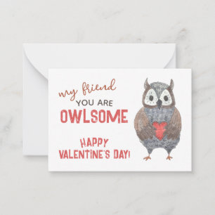 Carte de Saint-Valentin pour chou d'aquarelle