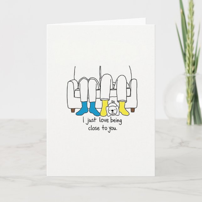 Carte de Saint Valentin pour Couple Coquet et son  (Devant)