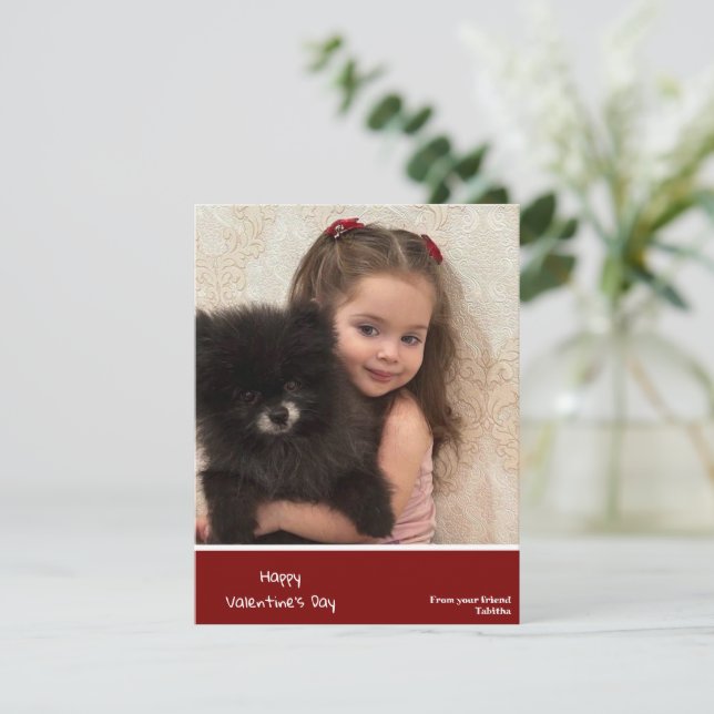 carte de Saint-Valentin pour enfants, carte de Sai (Debout devant)
