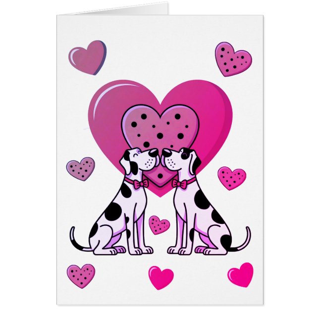 carte de Saint-Valentin pour Grand Danois  (Devant)