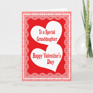 Carte de Saint-Valentin pour la petite-fille