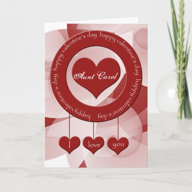 Carte de Saint-Valentin pour la tante spéciale (Devant)