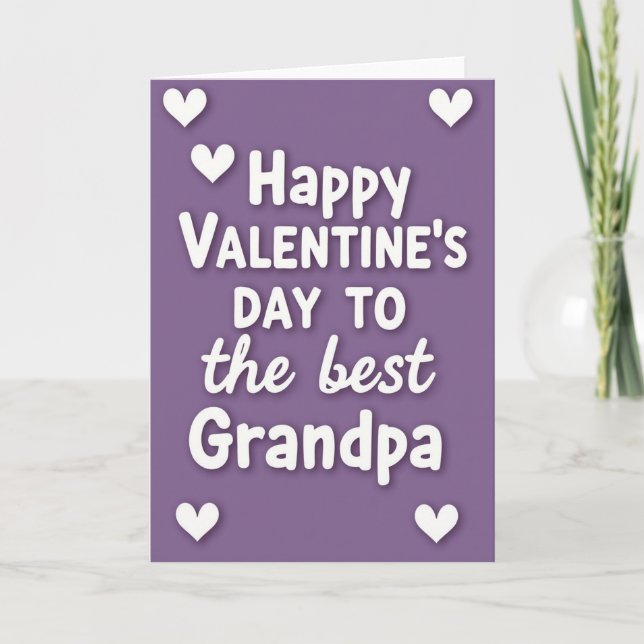 Carte de Saint-Valentin pour le meilleur grand-pèr (Devant)