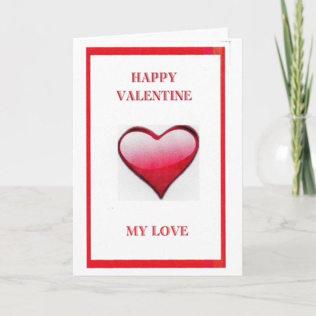 Carte de Saint Valentin pour l'épouse (Devant)