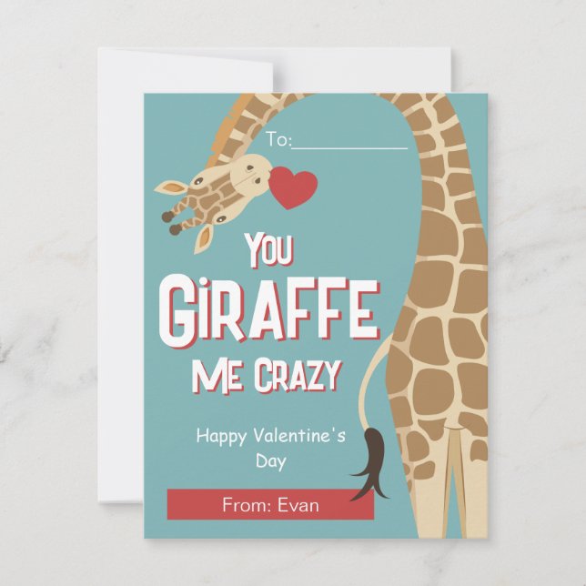 Carte de Saint-Valentin pour les enfants fous (Devant)