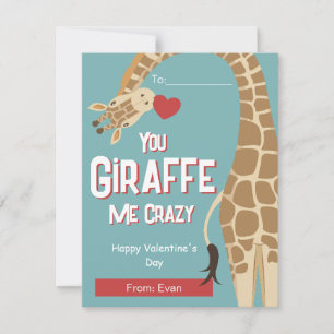 Carte de Saint-Valentin pour les enfants fous