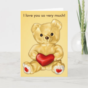 Carte de Saint-Valentin pour mari ours en peluche