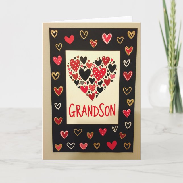 Carte de Saint-Valentin pour Petit-Fils (Devant)