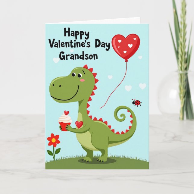 Carte de Saint-Valentin pour petit-fils avec un jo (Devant)