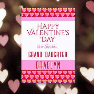 Carte de Saint-Valentin pour petite-fille joyeuse
