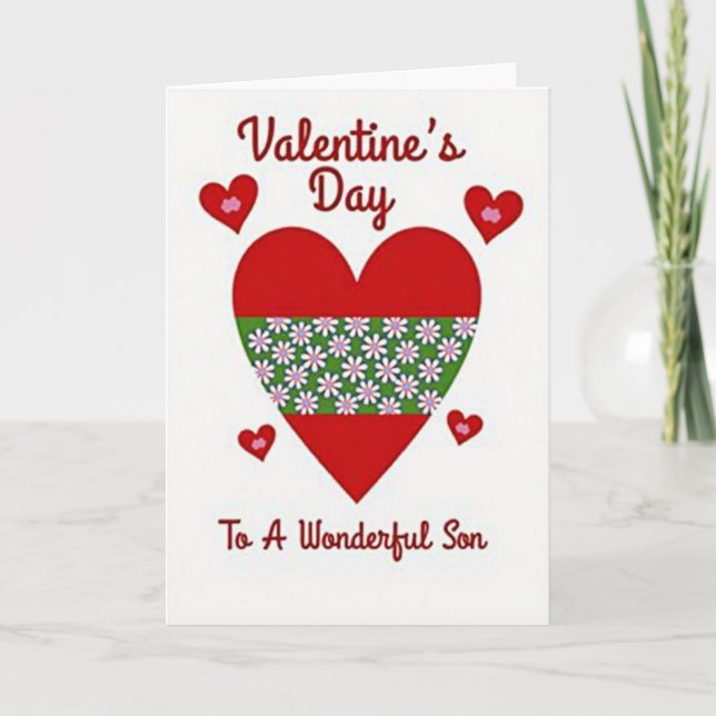 Carte de Saint-Valentin pour un fils merveilleux (Devant)