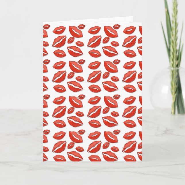 Carte de Saint Valentin Red Lips (Devant)