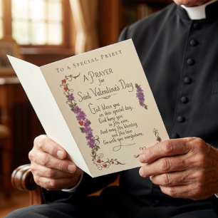 Carte de Saint-Valentin religieuse pour prêtre cat