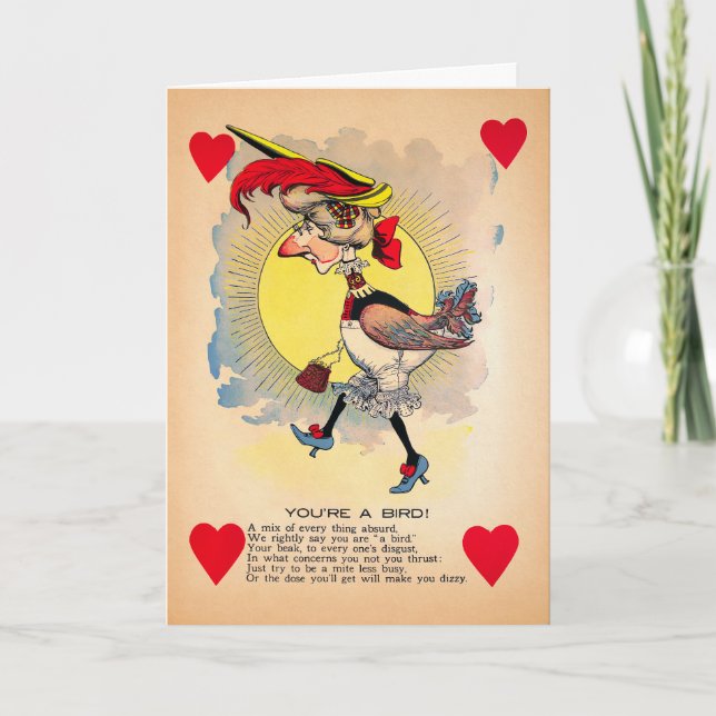 Carte de Saint Valentin Retro Bird Vinegar (Devant)