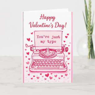 Carte de Saint-Valentin Rétro pour Amour de Machin