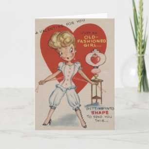 Carte de Saint Valentin Retro Vieux Mode