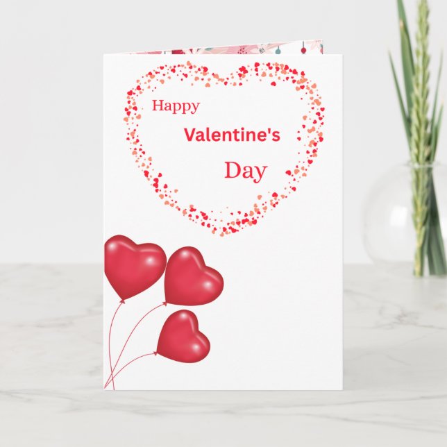 Carte de Saint-Valentin romantique avec cœur dés (Devant)
