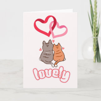 Carte de Saint-Valentin romantique - Couple de cha