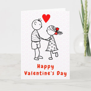 Carte de Saint Valentin romantique Cute Couple