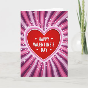Carte de Saint-Valentin romantique en forme de cœu