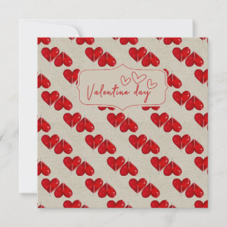 Carte de Saint-Valentin romantique | Motif de cœur