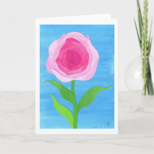 Carte de Saint-Valentin - rose de rose