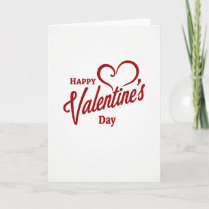 Carte de Saint-Valentin rouge en papier d'aluminiu