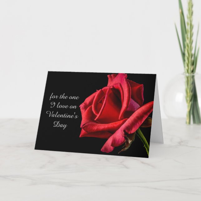 Carte de Saint-Valentin Rouge Rose (Devant)