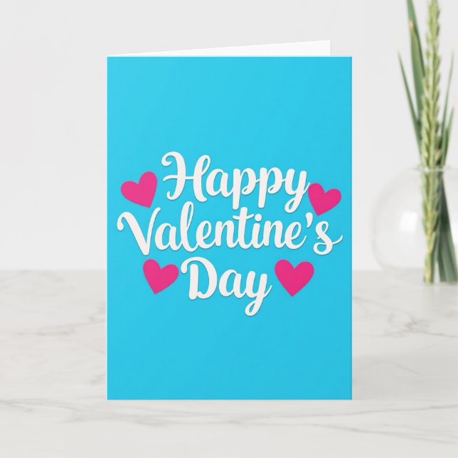 Carte de Saint-Valentin simple en papier découpé (Devant)