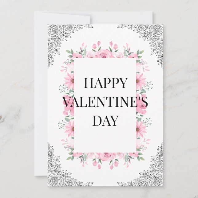 Carte de Saint-Valentin simple et élégante | Minim (Devant)