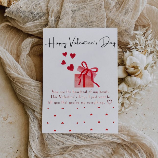 Carte de Saint-Valentin Simple Heart (Simple Heart Valentine's Day Card)
