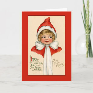 Carte de Saint-Valentin Victorian enfant mignonne
