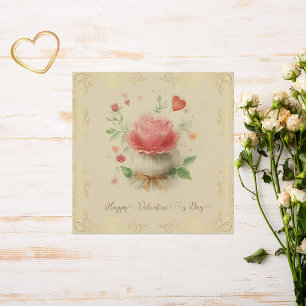 Carte de Saint-Valentin vintage joyeuse