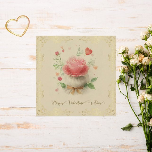 Carte de Saint-Valentin vintage joyeuse (Créateur téléchargé)