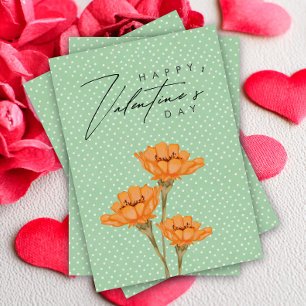 Carte de Saint-Valentin vintage simple moderne