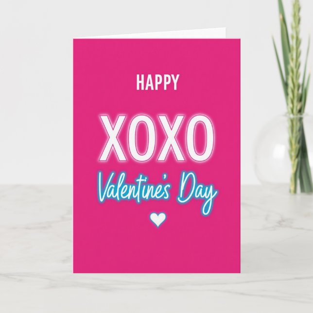 Carte de Saint-Valentin Xoxo Lumineuse (Devant)